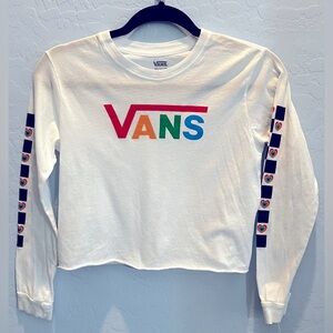 Set Of 3 -Vans Girls Top. 1-Crop Long Sleeves & 2-T-shirts. Size Medium (10–12).